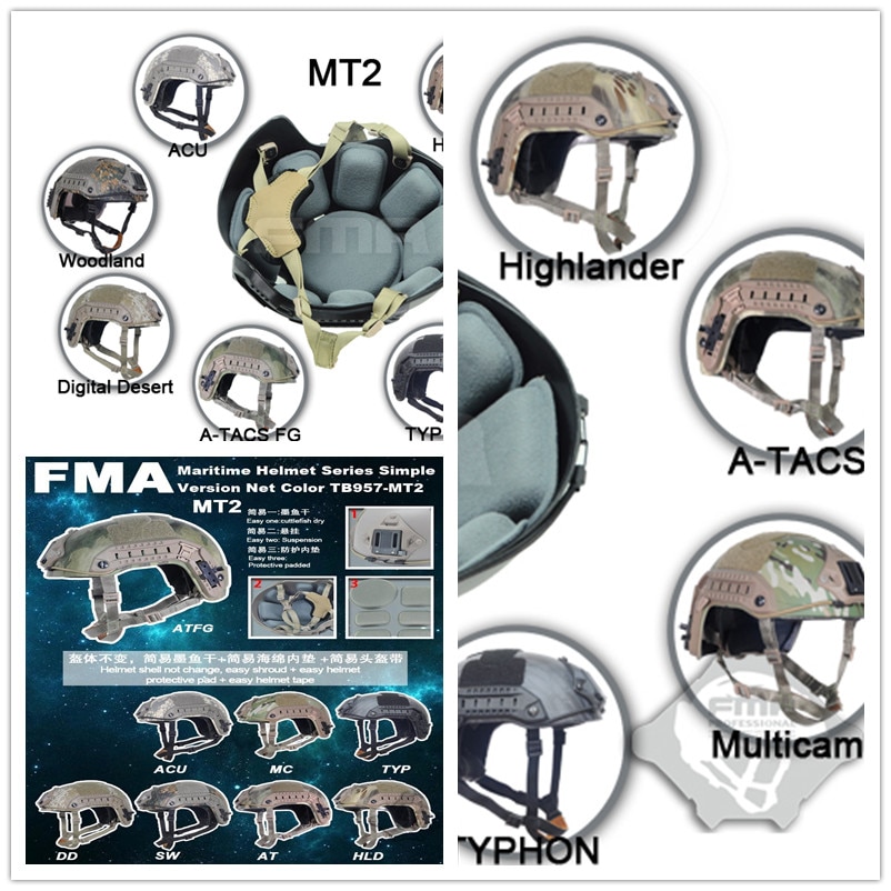 FMA 해양 헬멧 시리즈 간단한 버전 위장 컬러 TB957-MT2 사냥 모자 무료 배송